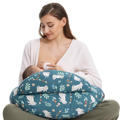 Image of Momcozy Plus Size Nursing Pillows for Breastfeeding, Portable Nursing Pillow| Breastfeeding, Bottle Feeding, for Mom and Baby, More Support| Security Fence and Removable Cotton Cover