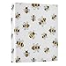 ALAZA Cute Bee on White 3 Ring Binders with 3 Interior PVC Clear Pockets Clipboard Versatile Binders 200 Sheets for Office Home School 2 Pack
