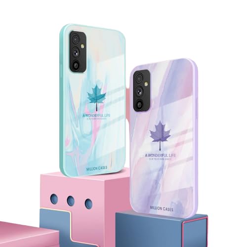MILLION CASES® Back Cover Case for Samsung Galaxy M52 Soft Flexible TPU Shockproof Protective Watercolor Mapple Leaf Glass Case(Green) (B0CJ2Y94CN) Amazon Price History, Amazon Price Tracker