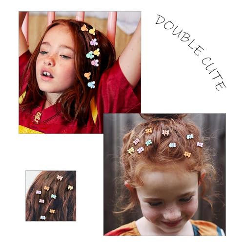 Image of NEOBABY Mini Colorful Cartoon Design Tiny Hair Clip for Multiple Hair Styling | Hair Claws Accessories for Kids Baby Girls and Women's Multicolors (Pack of 24)