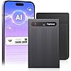 AI Voice Recorder, Free Transcribe & Summarize with AI Technology, Digital Voice Recorder w/Case, App Control, Support 101 Languages, 64GB Memory, Voice Recorder for Meetings, Calls, Black