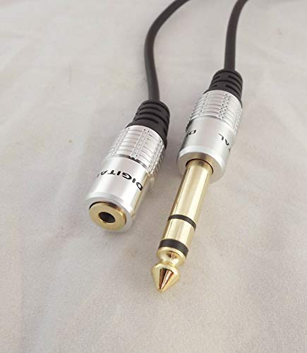 Cable audio Jack 6.35mm macho a 3.5mm hembra 30 cm miniatura 3