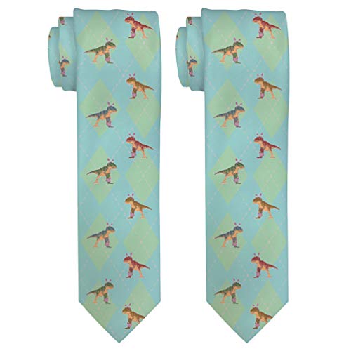 Easter Outfit Accessories Easter T-Rex Ties Holiday Tie Set Easter Clothes for Men 2-Pack Neckties
