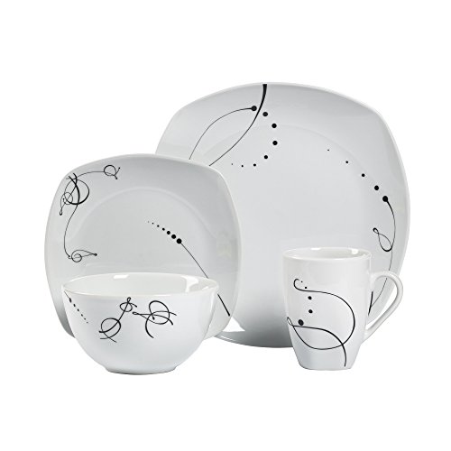 Pescara - 16 Piece Square Dinnerware Service for 4