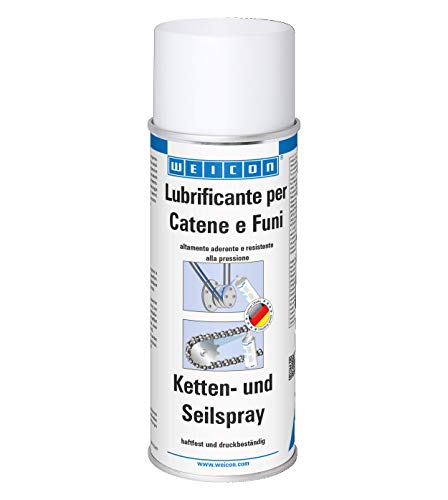 WEICON Lubrificante Spray per Catene e Funi 400 ml resistente alla pressione, lubrificante adesivo, incolore