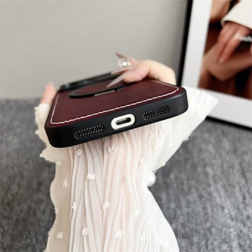Coque iPhone 15 Pro Max cuir antichoc étui de protection induction - 2