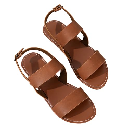 Sandales de trekking femme en caoutchouc avec semelle compensée amortissante et boucle