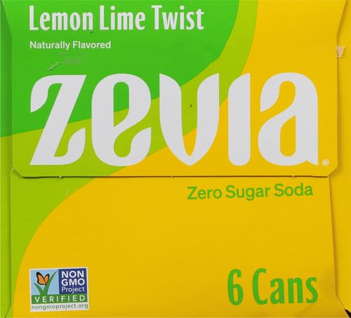 Miniatura 12 de Zevia Soda Zero Calorie, Lemon Lime Twist, latas de 12 onzas (paquete de 6)