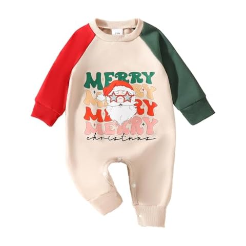 Feelcrag Baby Boys' Christmas Romper Outfit Cover