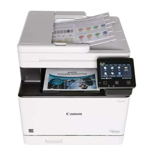 Image of Canon Imageclass MF743CDW Color All in One Laser Printer, Renewed (White) | Print and Copy and Scan and Fax, 28 Ppm, WI-FI and Nfc, Duplex, 600 X 600 Dpi, 300-Sheet Capacity, 1 GB Memory
