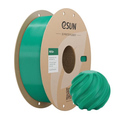 eSUN Upgraded PETG+ Filament 1KG, High Toughness and Heat Resistance, Green
