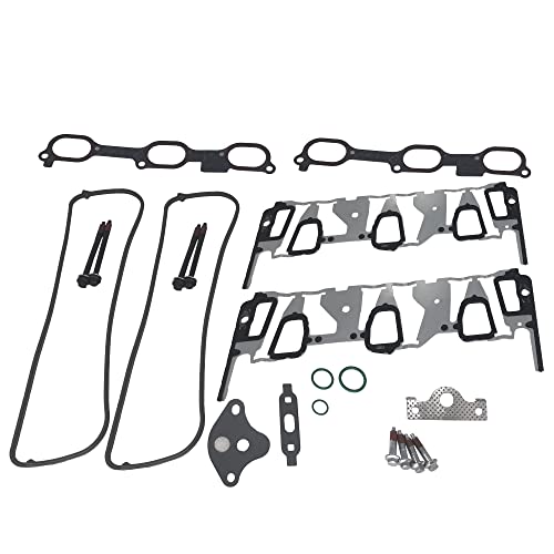 Image of Partsflow Engine Intake Manifold Gasket Set For Buick Century For Buick Rendezvous For Chevy Lumina For Chevy Venture For Olds Alero For Olds Silhouette For Pontiac Aztek For Pontiac Montana 3.1L,3.4L