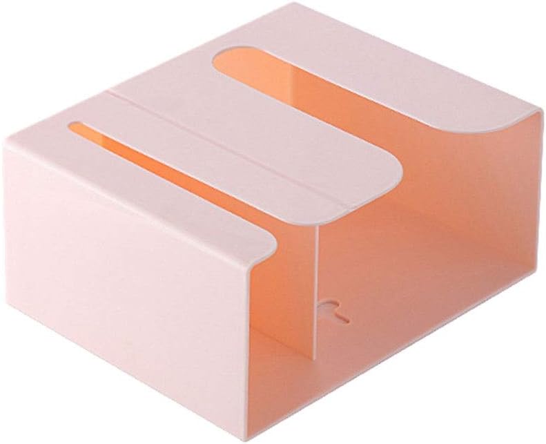 Wall Mounted Napkin Paper Towel Trash Bag Dispenser Storage Box Tissue Organizer