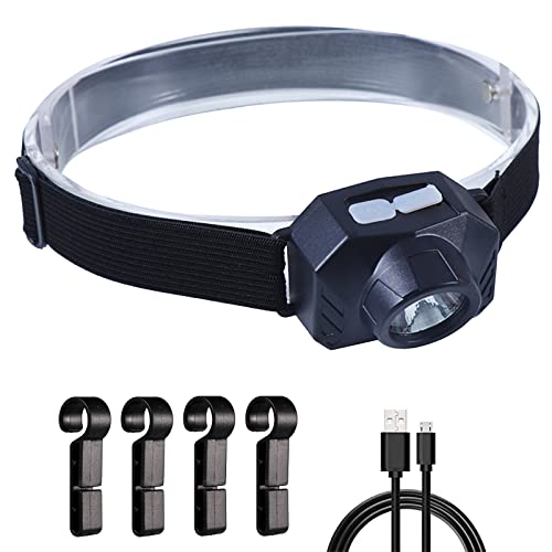 BASTOUR Lampe Frontale Rechargeable, Lampe Frontale LED, Lampe Frontale Usb, Lampe Frontale Led Rechargeable, Petite Lampe Frontale Led, Lampe Torche Frontale avec 3 Mode d’Éclairage, Léger Étanche