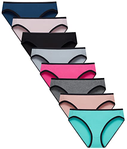Finihen Girls Cotton Bikini Panties For Teen Girls Underwear Comfortable Multipacks Size 12