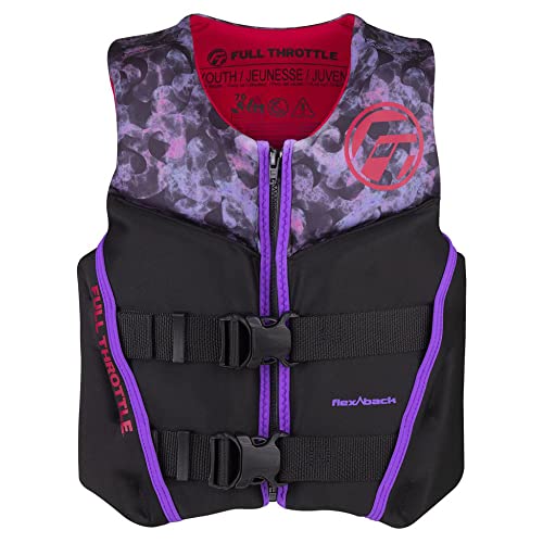 Full Throttle Youth Rapid Dry Flex Back Life Jacket, Pink Full Throttle Youth Rapid Dry Flex Back Life Jacket, Pink