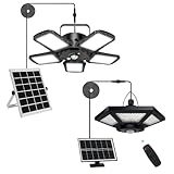 Aqonsie Solar Shed Light Indoor Outdoor Solar Powered Pendant Daytime Work Lights with 5 Lighting Mo
