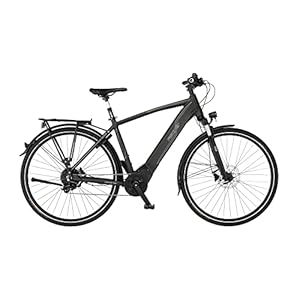Fischer Viator 6.0i Elektrische fiets voor heren, RH 50 cm, middenmotor 90 Nm, 36 V accu in frame, grafiet metallic mat, 28 inch