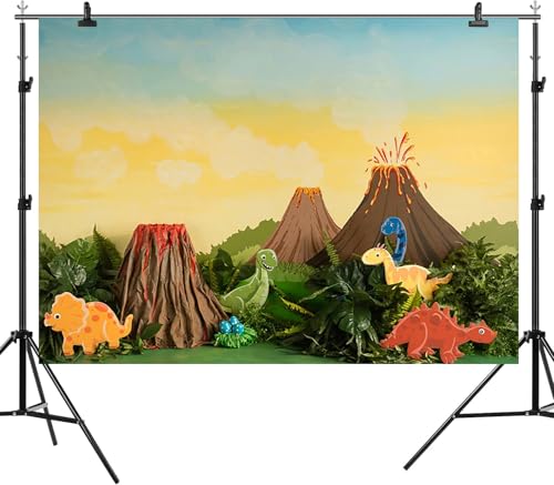 Fondo fotográfico vinilo 7x5ft tema dinosaurios miniatura 6