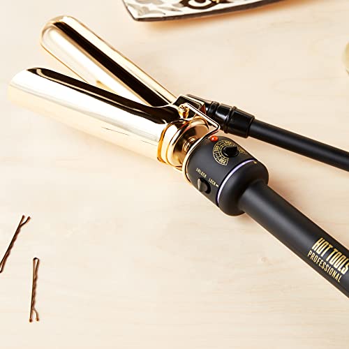 Hot Tools Pro Artist 24K Gold Marcel Iron | Long Lasting Curls, Waves (1-1/2 In) #TOP4