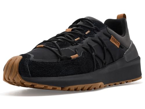 Image of KEEN Mens, Uneek Trekker Sneakers, Black/Keen Maple, 11.5 Medium