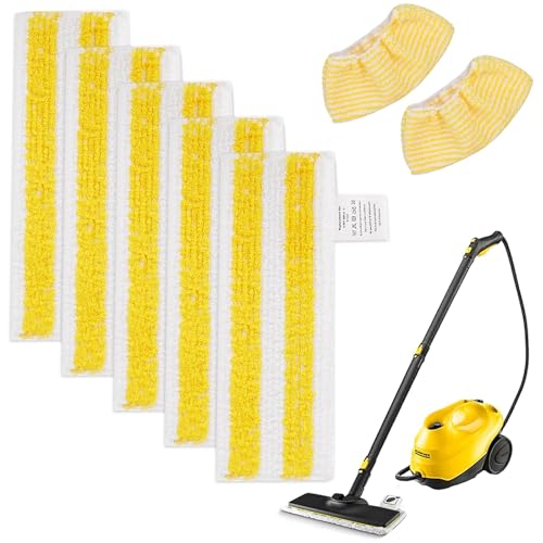 7 Pezzi in Microfibra Compatibili con Karcher Easyfix SC1, SC2, SC3, SC4, SC5, Panni in Microfibra per la Pulizia a Vapore, Accessori di Ricambio