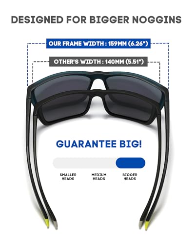 XXL Size Extra Large Fit 159MM Sport Polarized Sunglasses for Big Wide Heads Men TR90 Running Cycling Glasses2