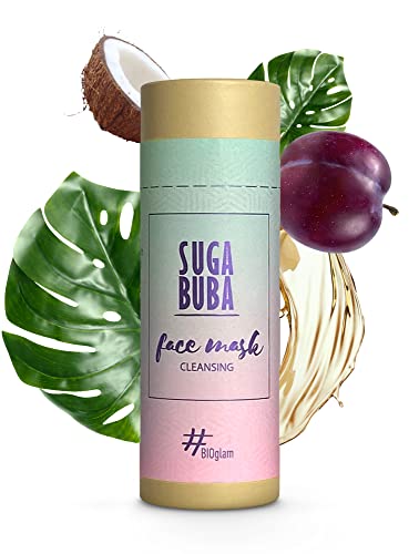 Suga Buba Mascarilla Limpiadora Bio Stick, Cuidado de la Piel Facial para Pieles Grasas y Textura Más Suave, Arcilla Verde Francesa, Efecto Exfoliante Suave, Tubo de Papel 100%, Orgánico 60ml Cover