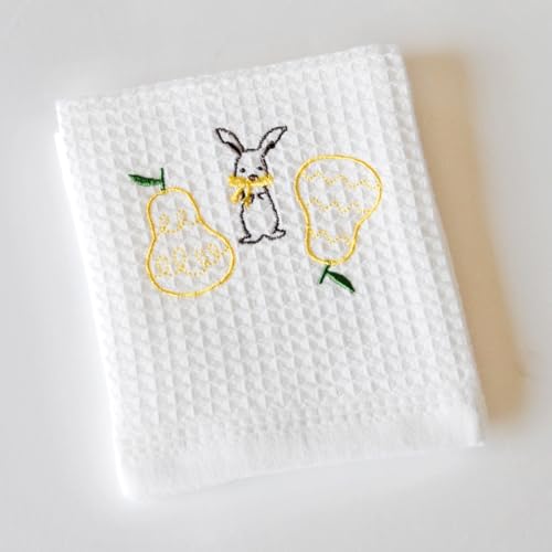 Shinzi Katoh(シンジカトウ)「ふきぴかキッチンタオル」1枚 刺繍(ラパン)泉州タオル ハンドタオル 日本製 国産 抗菌 防臭 プレゼント プチギフト