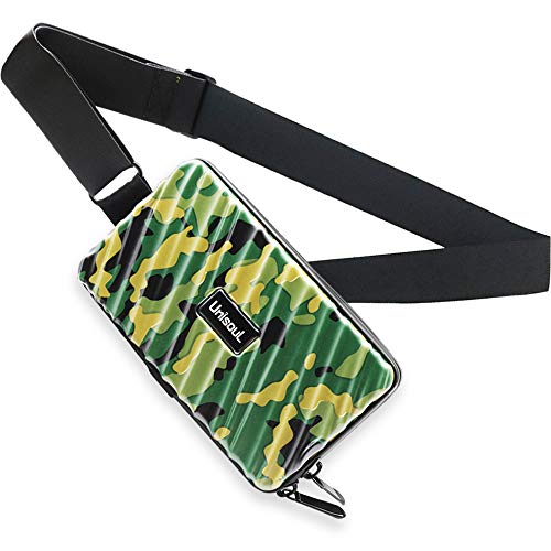 Crossbody Sling Bag Herren Und Damen, Handy Umhängetasche Schultertasche mit wasserdichter Reißverschluss & Großer Kapazität - Hart ABS+Pc Kofferform