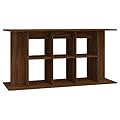 vidaXL Aquarium Stand, Fish Tank Cabinet with 3 Tiers, Fish Tank Stand for Home Living Room, Aquarium Cabinet, Brown Oak Engineered Wood
