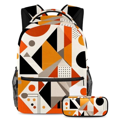 Sac à dos de transport scolaire grand format pour ados avec trousse assortie