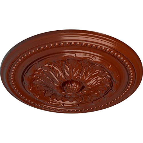 Image of Ekena Millwork CM15CHFIF 15-3 /4 inch x 1-7 /8 inch Chester Ceiling Medallion, FireBrick