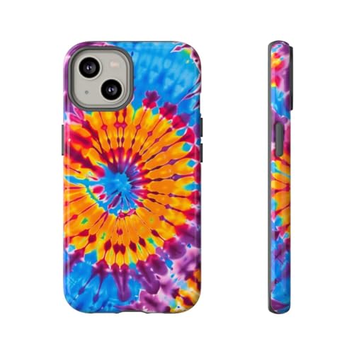 Coque iPhone 14 bleu tie-dye accessoire tendance pour vos sorties