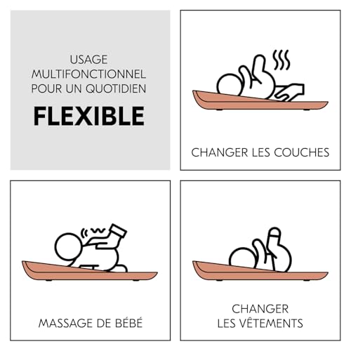 Matelas a langer bebe change n clean hauck 50 x 70 cm cork
