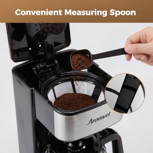 Aromvel 12 Cup Coffee Maker,Large 1.8L Water Tank Drip Coffee Machine - image 3