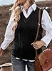 EVALESS Womens Black Sweater Vest V Neck Sleeveles... #1