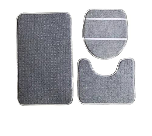 Badvorleger Set,Badematten Teppich-Set 3-Teiliges Camouflage-Muster 3D-Druck Rutschfeste Badematten Weiche Mikrofaser… – Bild 4