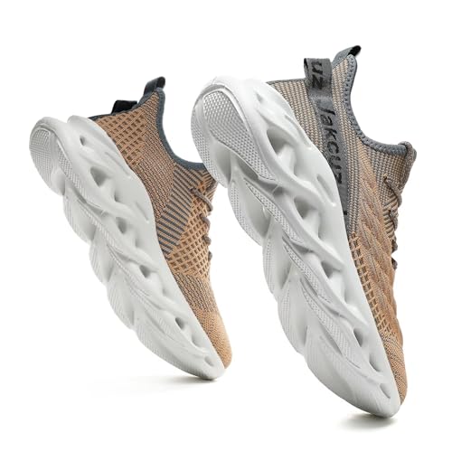 Image of Jakcuz Plus Size Men's Lightweight Walking Shoes Mesh Fish Scale Pattern Fashion Sneakers