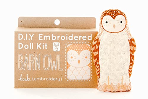 Image of DIY Embroidery Doll Kit by Kiriki Press | 3 Skill Levels - Beginner to Advanced (Barn Owl - Level 3)