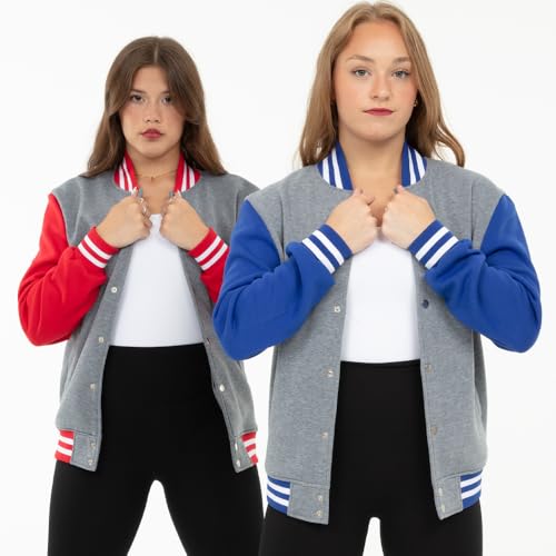 Varsity Letterman Jacket Plain Colorblock Kids Boy Girl4