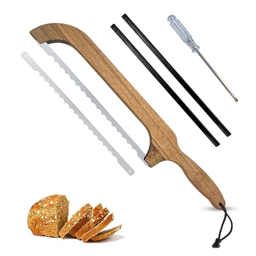 Sourdough Bread Slicer for Homemade Bread – Bow Knife with Serrat...