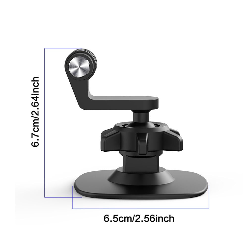 Soporte para casco de cámara de acción y base flexible giratoria de 360 grados con fuerte adherencia para soporte de TPU, color negro