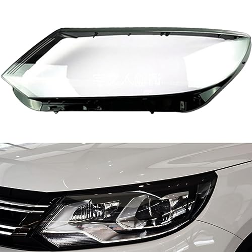 Auto koplamp lampenkap Auto Koplamp Lens Glas Koplampen Cover Transparante Lampenkappen Shell Maskers Voor V-W Tiguan 2013 2014 2015 2016 2017 Behuizing heldere lens (Kleur : Links)