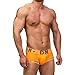 D.M Men's Underwear Trunks Briefs Cotton Fashion Low Rise Comfortable Underpants (L,Orange)