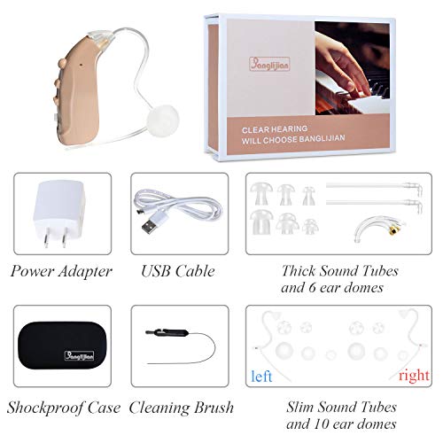 Banglijian Hearing Amplifier Rechargeable Personal Sound Amplifier, Digital Noise Cancelling to Aid and Assist Hearing, Fit Both Ears, for Adults and Seniors - Thumbnail 3