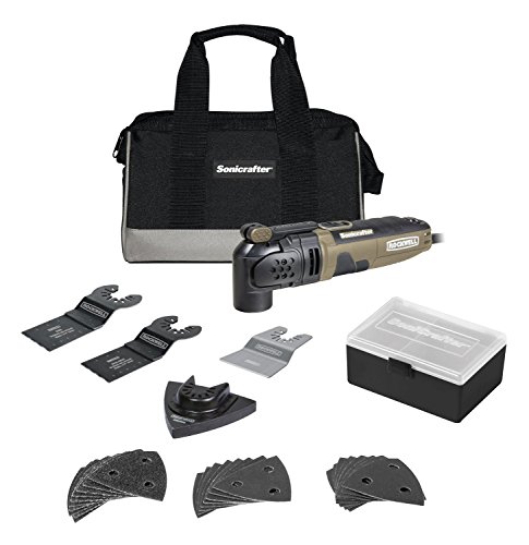 Rockwell 3.0 Amp Sonicrafter Oscillating Multi-Tool, with Variable Speed, Hyperlock Clamping, and Universal Blade Fit System, 31-Piece Kit with Bag – RK5121