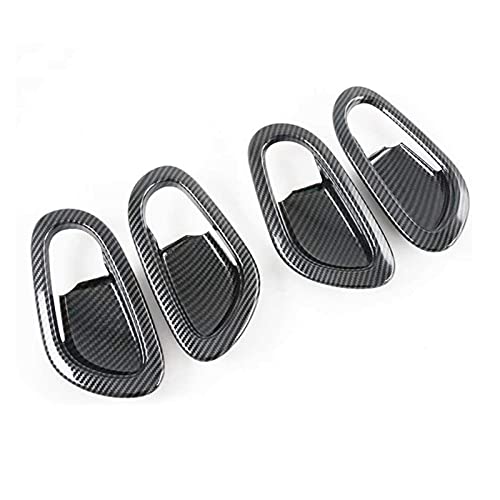 Duole Apto for Nissan Navara NP300 2016-2021 Cubierta interior de la puerta de la puerta de la puerta del automóvil de la fibra de carbono Protector del protector de la cubierta de la cubierta del mar