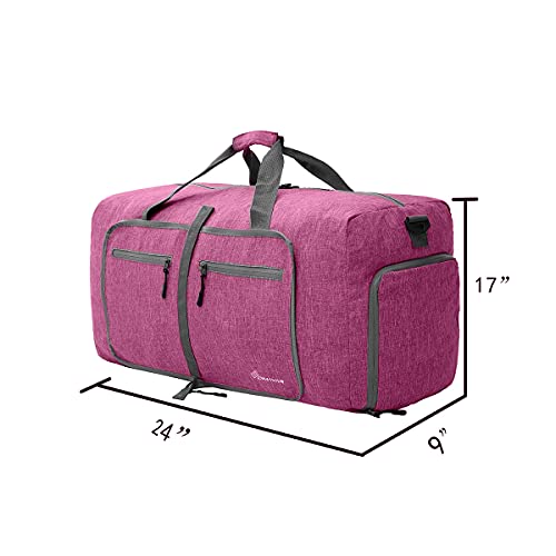 Duffel Bag 65L Packable Duffle Bag with Shoes Compartment Unisex Travel Bag Water-Resistant Duffle Bag