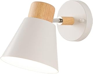 Gazechimp Arandela De Parede Lâmpada De Cabeceira De Metal Lâmpada De Parede Para Quarto Quarto, Branco Tamanho Real Branco A  